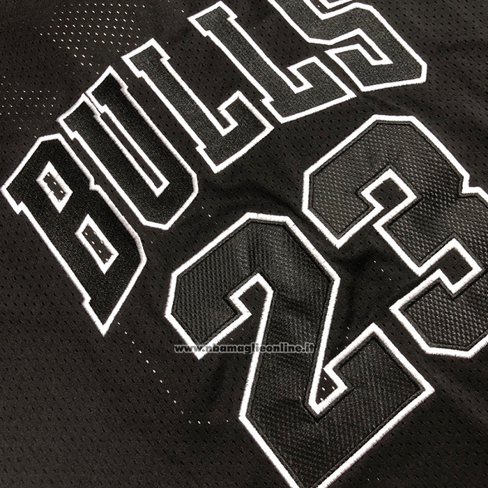 Maglia Manica Corta Chicago Bulls Michael Jordan No 23 Nero